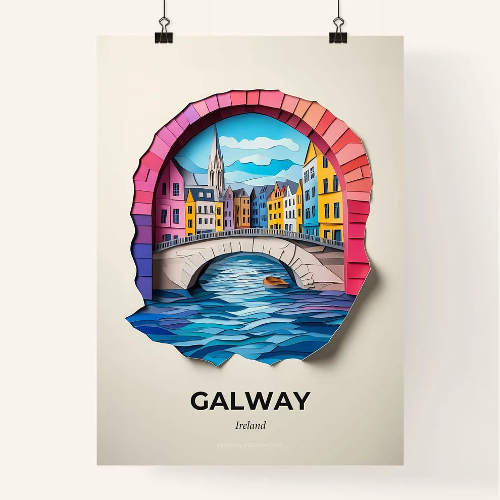 Vivid Galway, Ireland, Colorful Poster