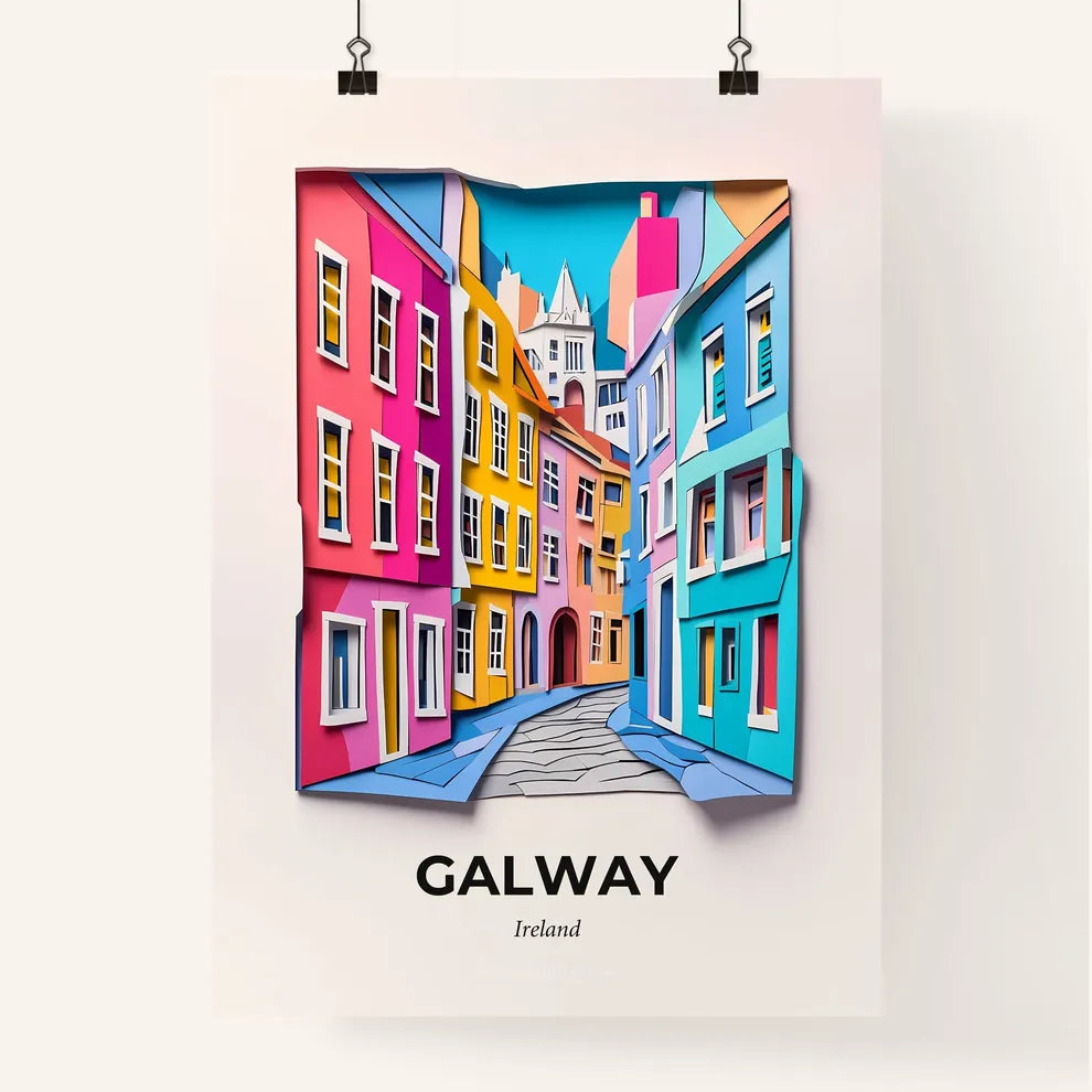 Vivid Galway, Ireland, Colorful Poster