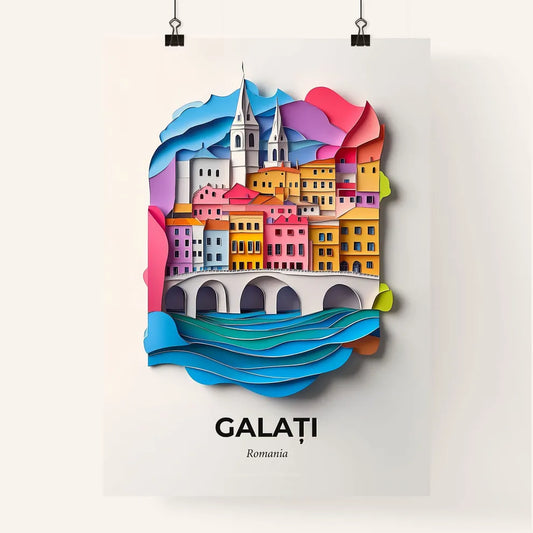 Vivid Galați, Romania, Colorful Poster