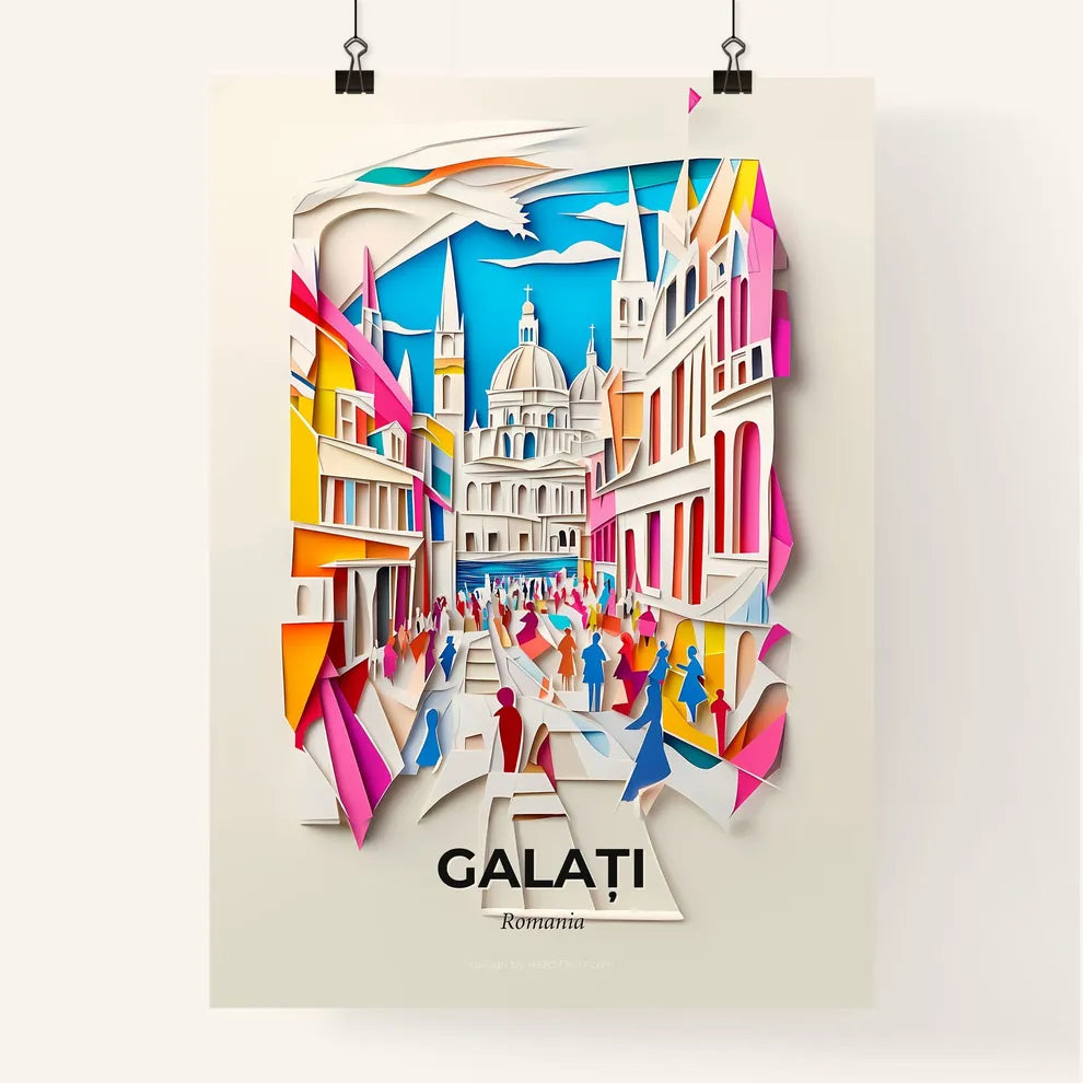 Vivid Galați, Romania, Colorful Poster