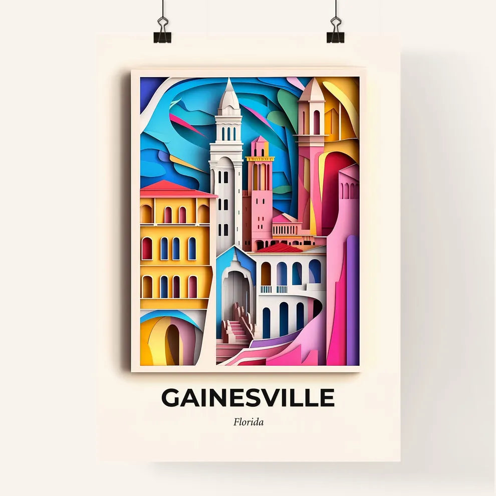 Vivid Gainesville, Florida, Colorful Poster