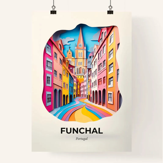 Vivid Funchal, Portugal, Colorful Poster