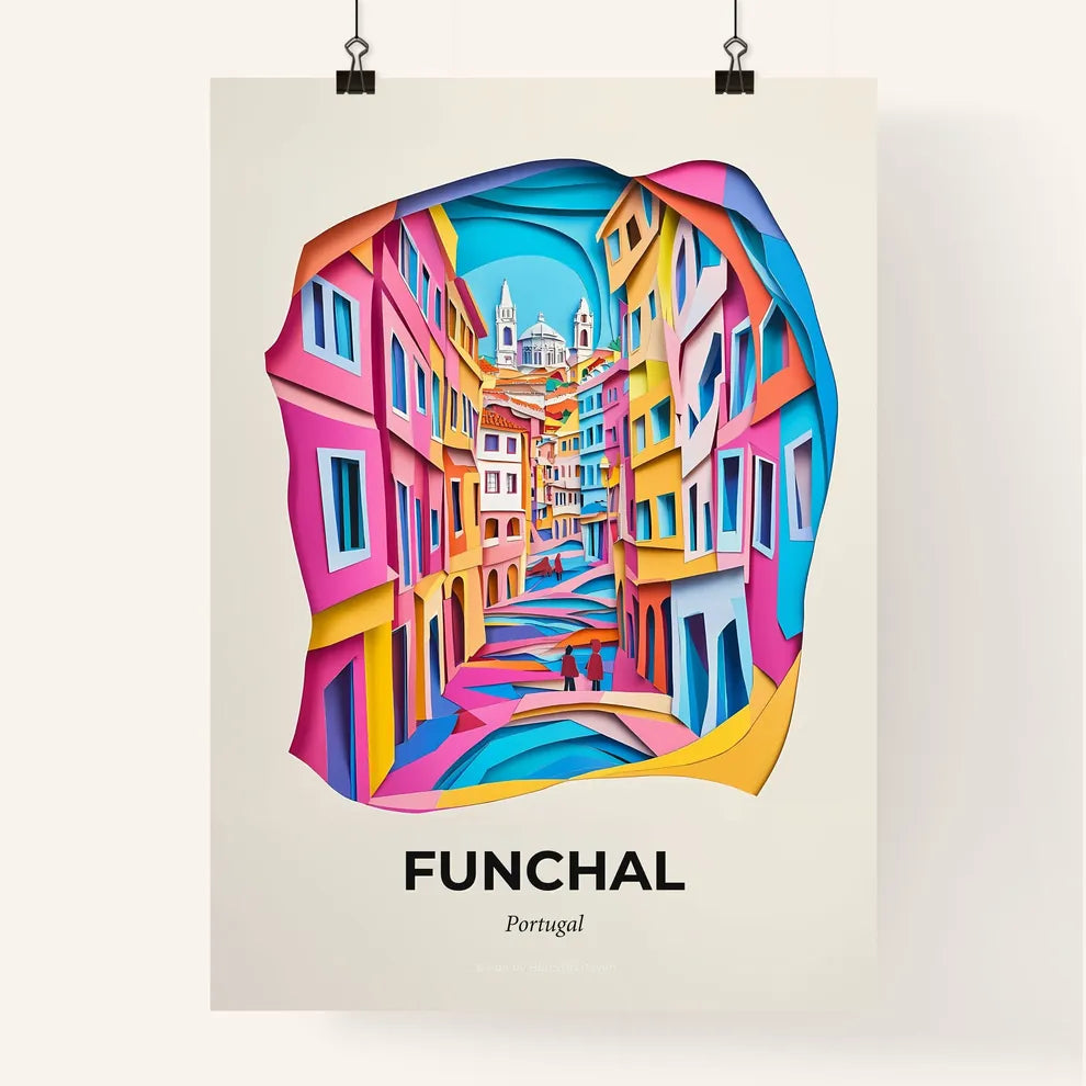 Vivid Funchal, Portugal, Colorful Poster