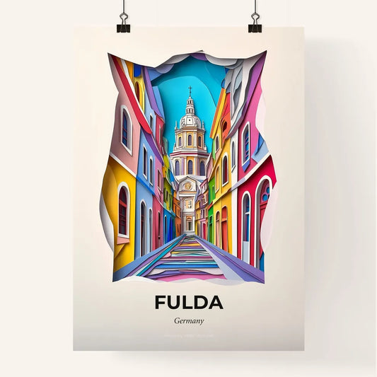 Vivid Fulda, Germany, Colorful Poster