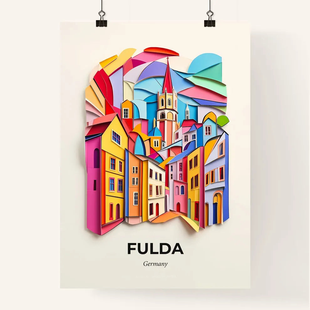 Vivid Fulda, Germany, Colorful Poster