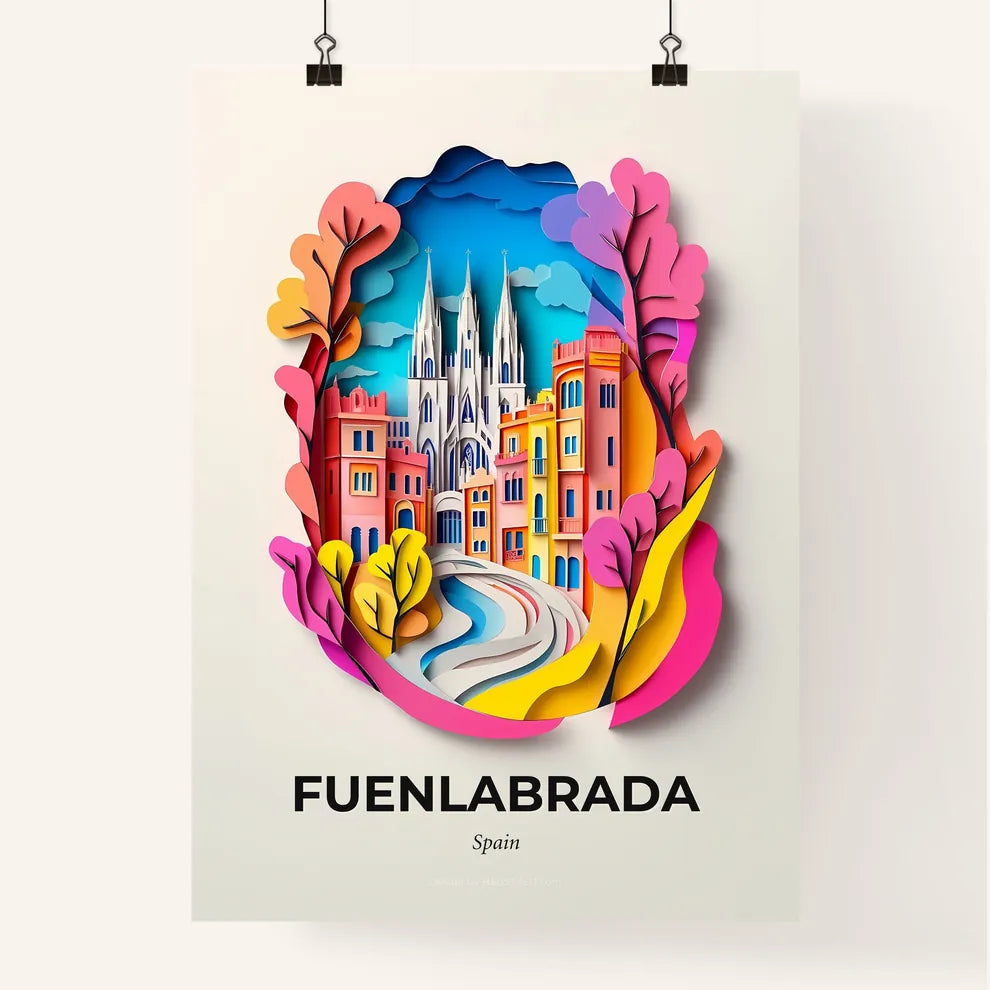Vivid Fuenlabrada, Spain, Colorful Poster