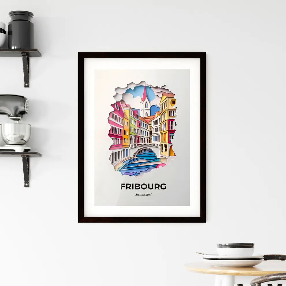 Vivid Fribourg, Switzerland, Framed Wall Art