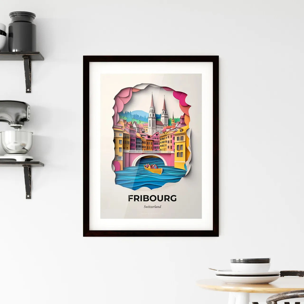 Vivid Fribourg, Switzerland, Framed Wall Art