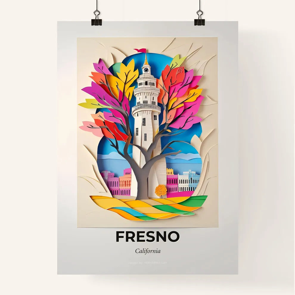 Vivid Fresno, California, Colorful Poster