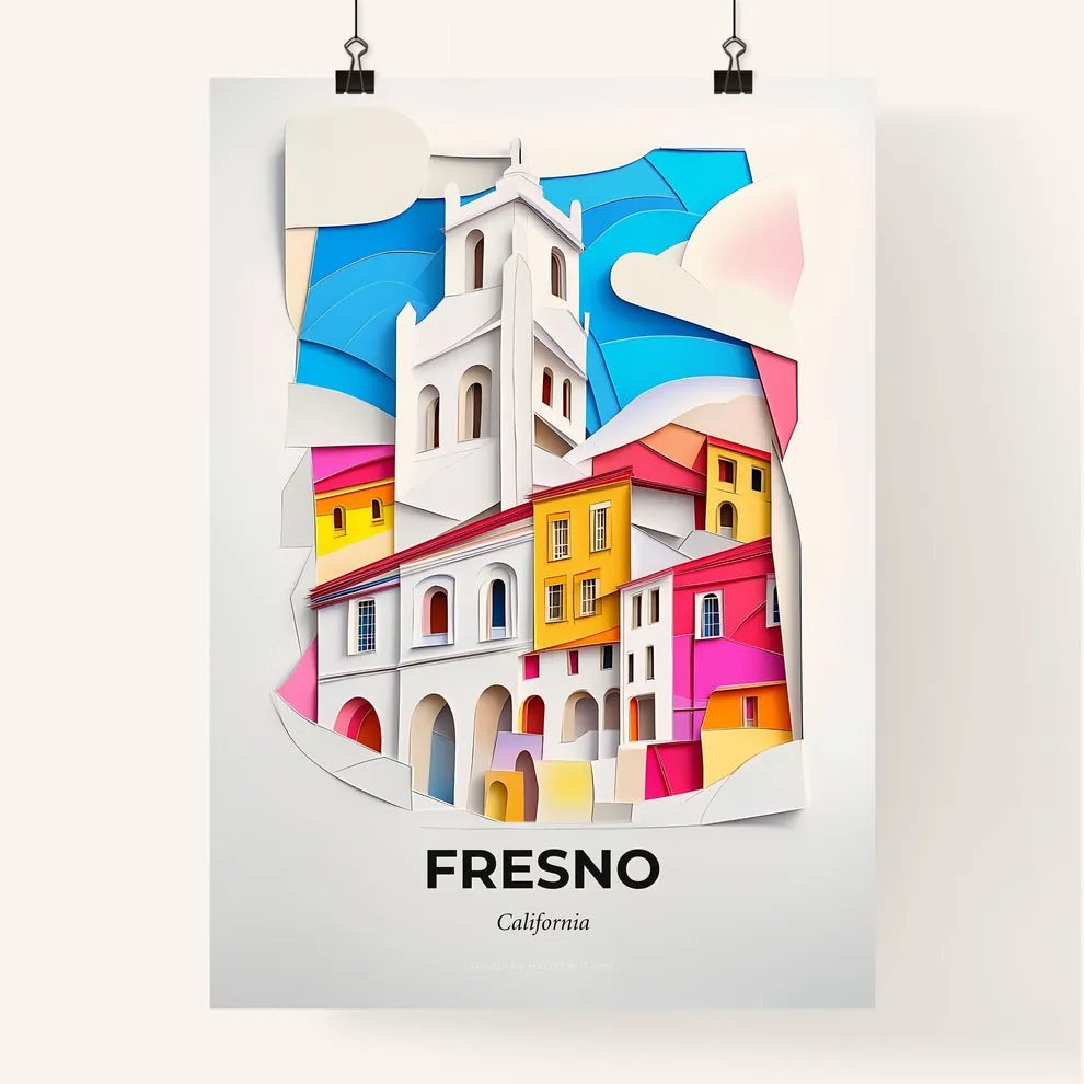 Vivid Fresno, California, Colorful Poster