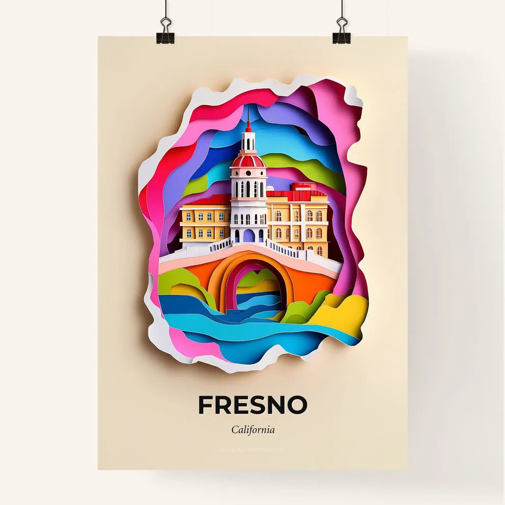 Vivid Fresno, California, Colorful Poster