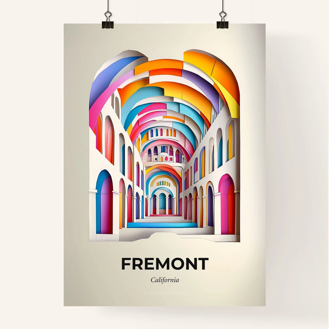 Vivid Fremont, California, Colorful Poster