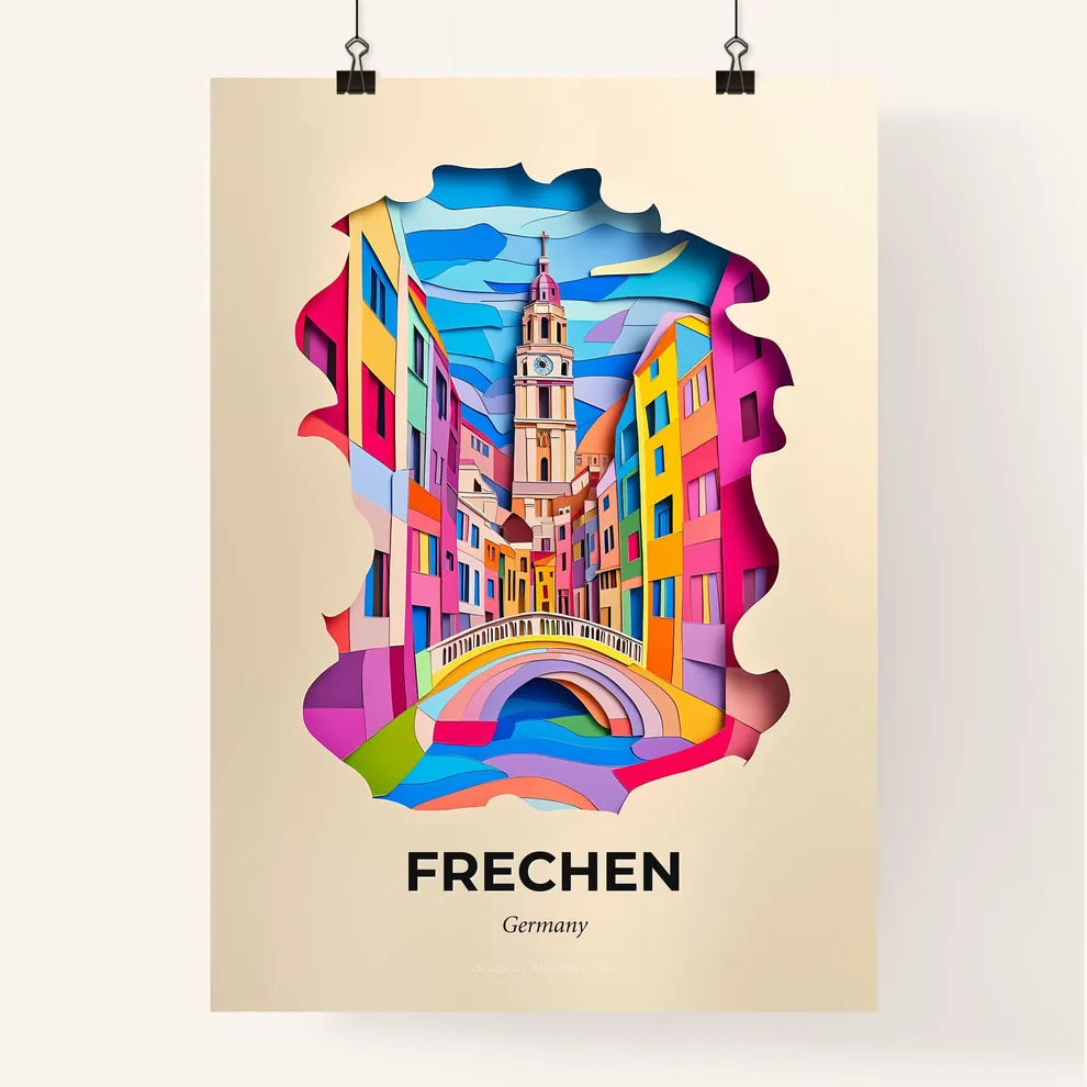 Vivid Frechen, Germany, Colorful Poster