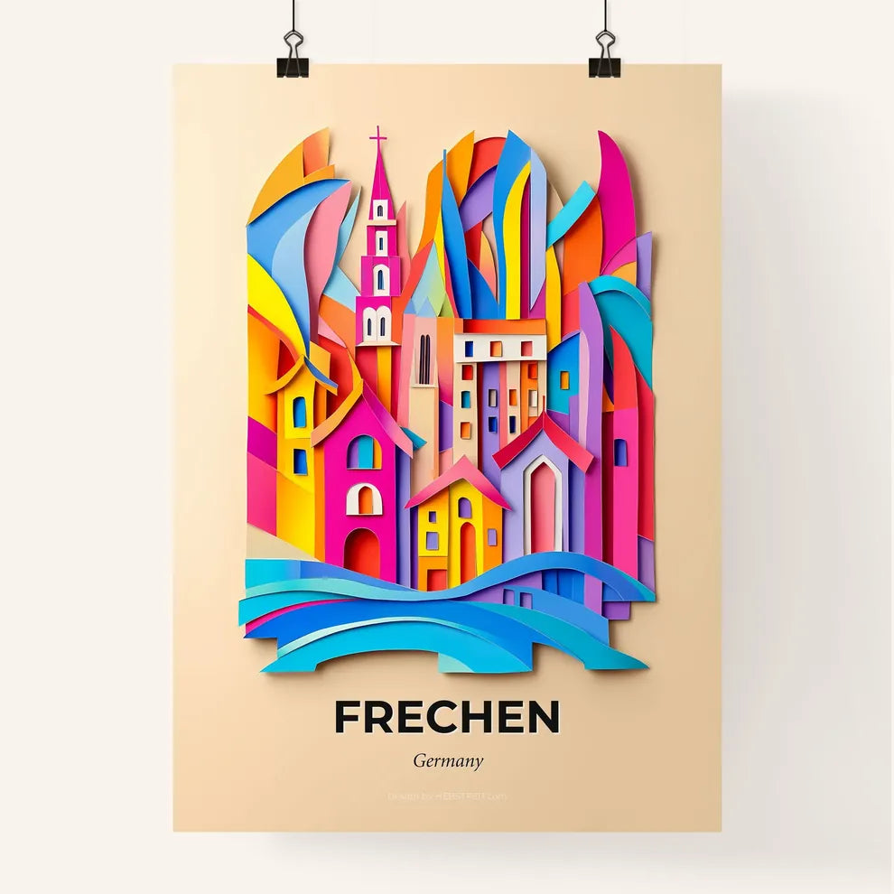 Vivid Frechen, Germany, Colorful Poster