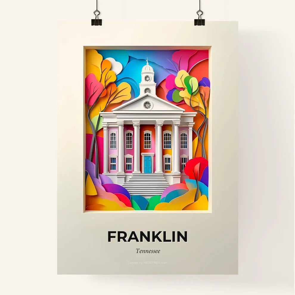 Vivid Franklin, Tennessee, Colorful Poster