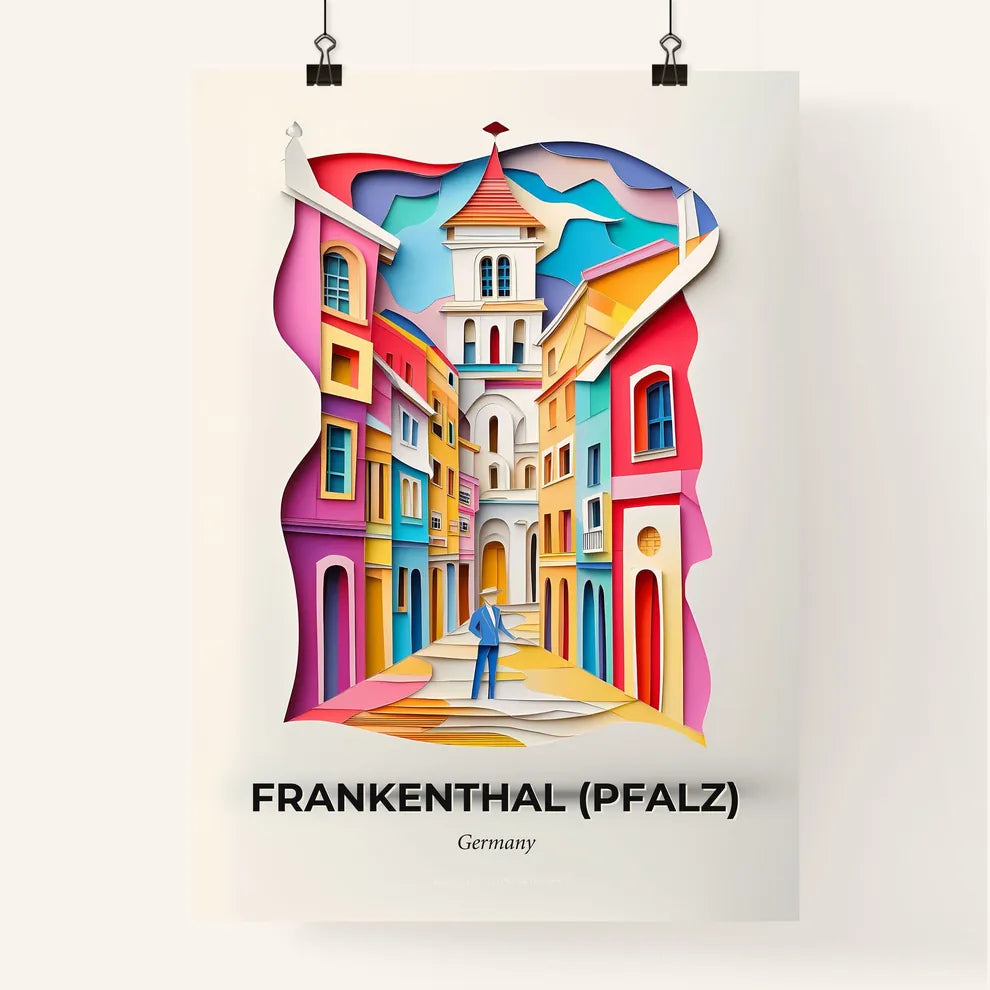 Vivid Frankenthal (Pfalz), Germany, Colorful Poster