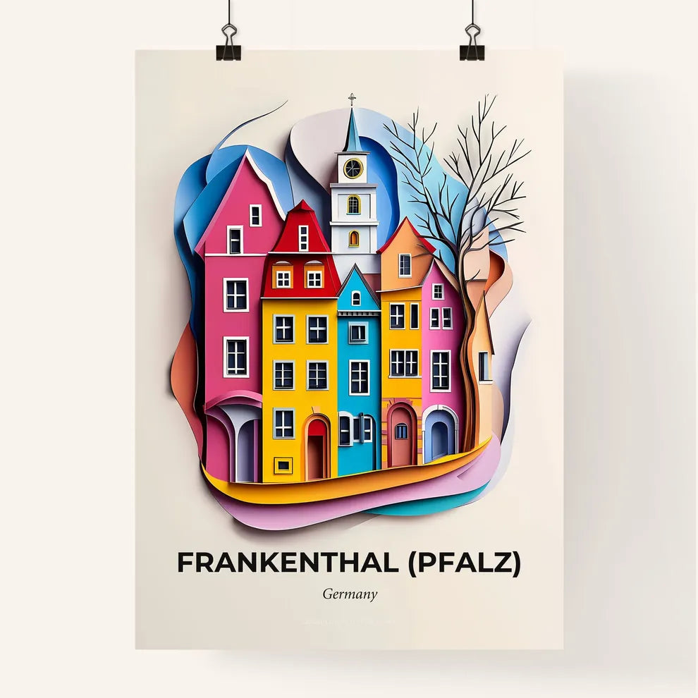 Vivid Frankenthal (Pfalz), Germany, Colorful Poster