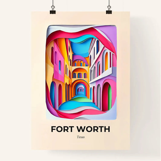 Vivid Fort Worth, Texas, Colorful Poster