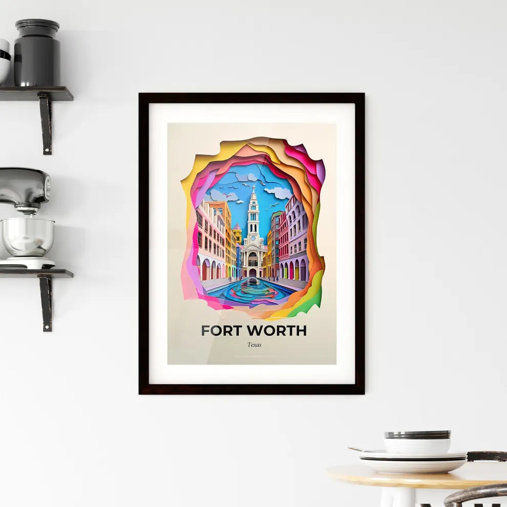 Vivid Fort Worth, Texas, Framed Wall Art