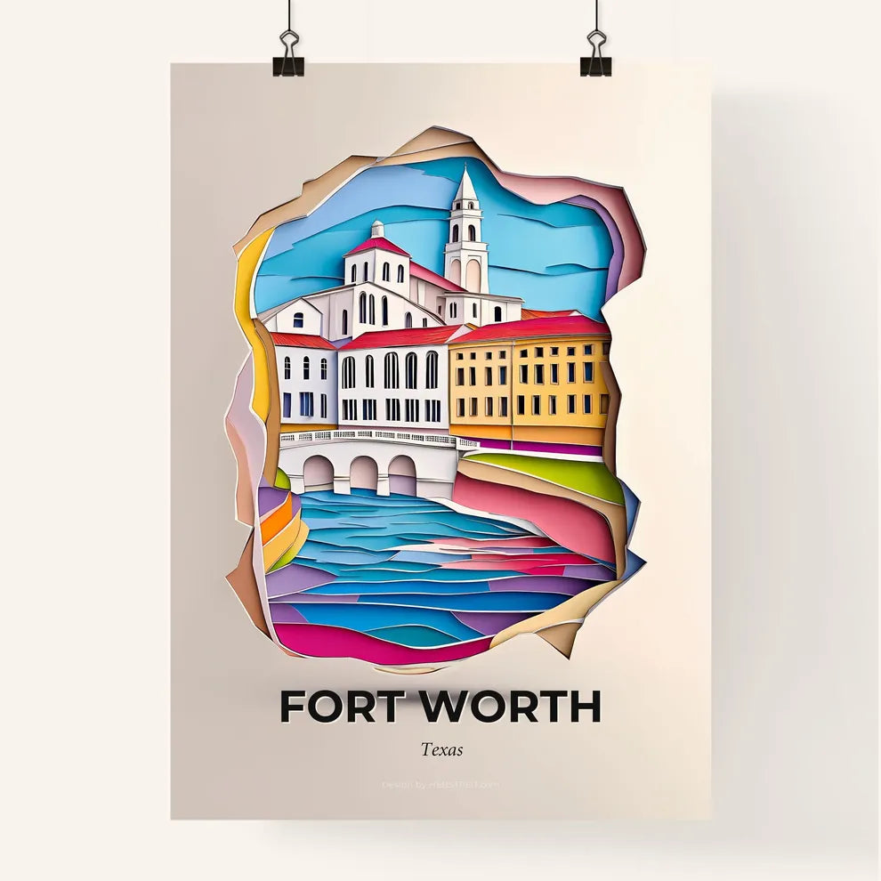 Vivid Fort Worth, Texas, Colorful Poster