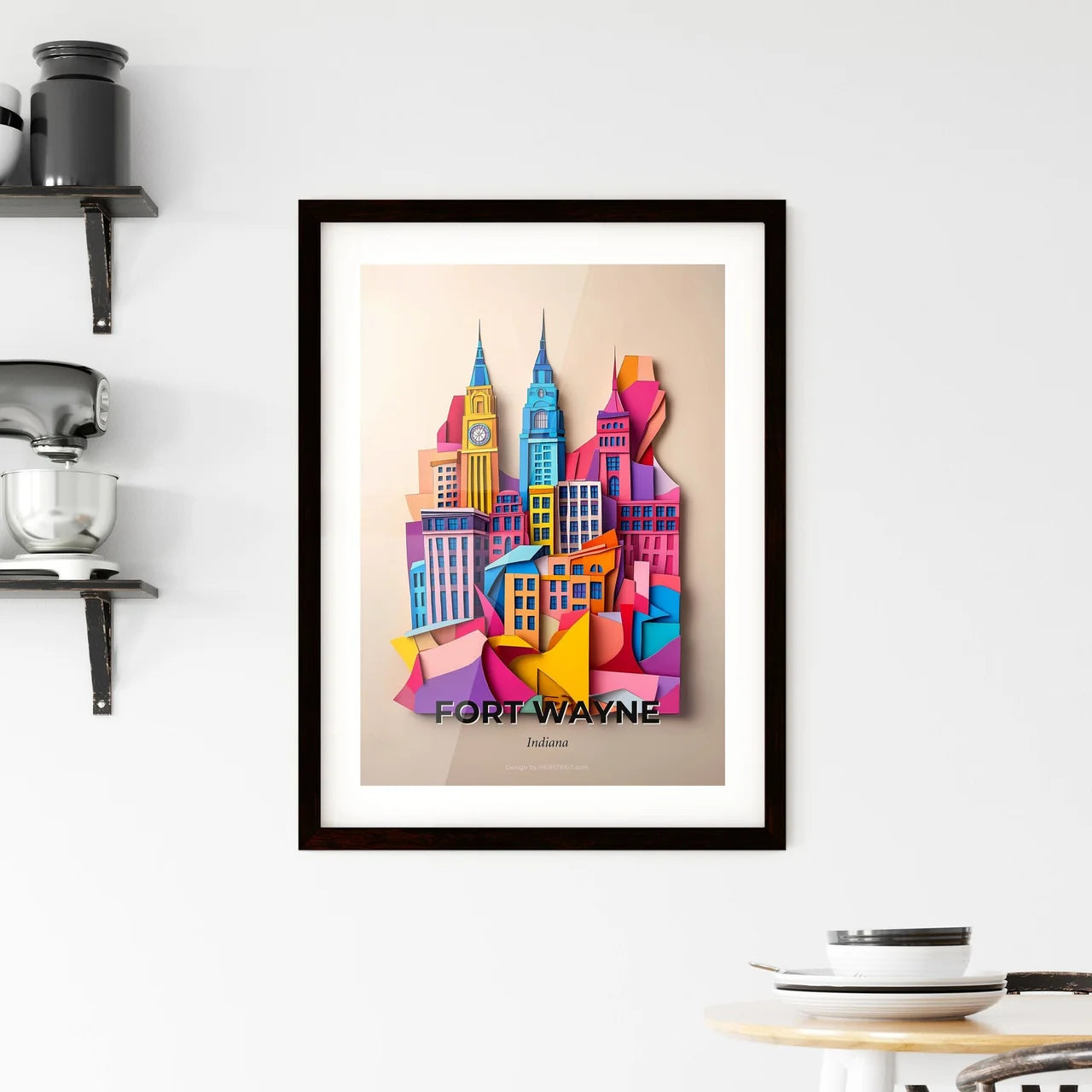 Vivid Fort Wayne, Indiana, Framed Wall Art