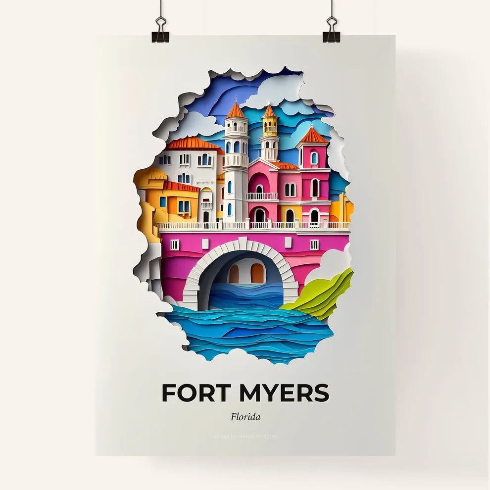 Vivid Fort Myers, Florida, Colorful Poster