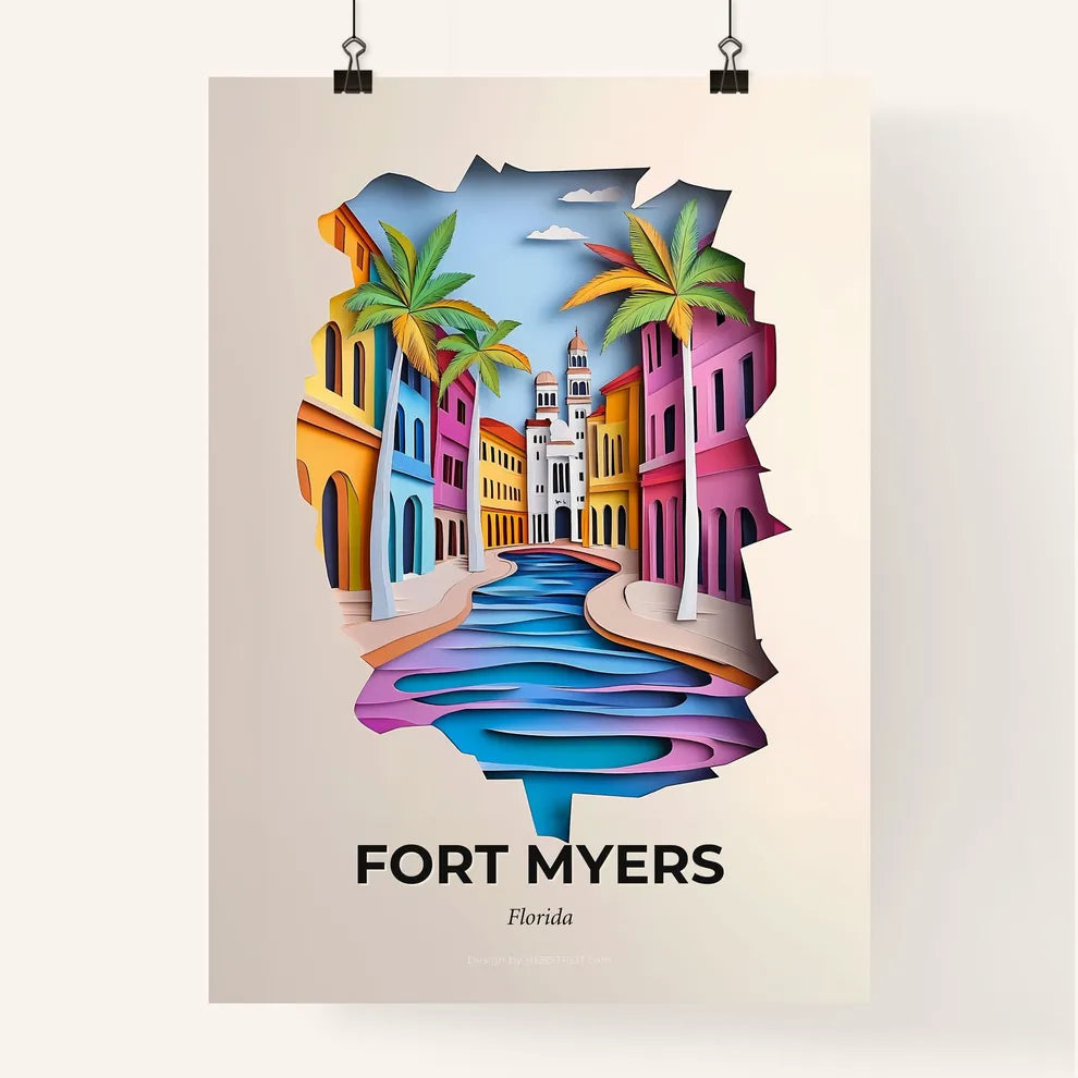 Vivid Fort Myers, Florida, Colorful Poster