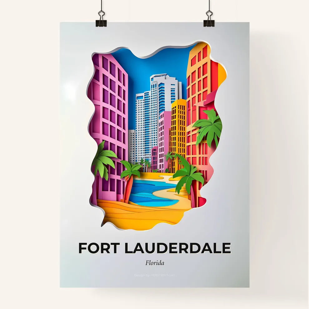Vivid Fort Lauderdale, Florida, Colorful Poster