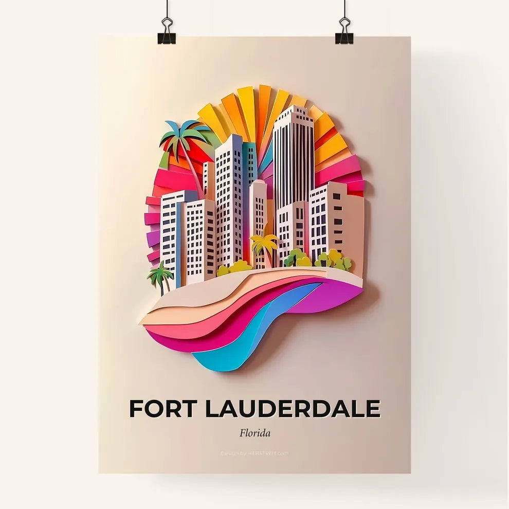Vivid Fort Lauderdale, Florida, Colorful Poster