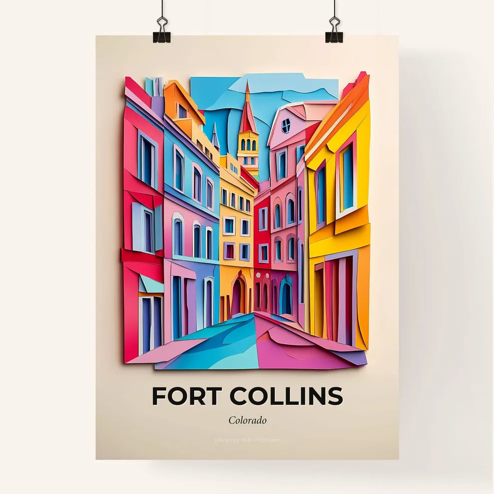 Vivid Fort Collins, Colorado, Colorful Poster