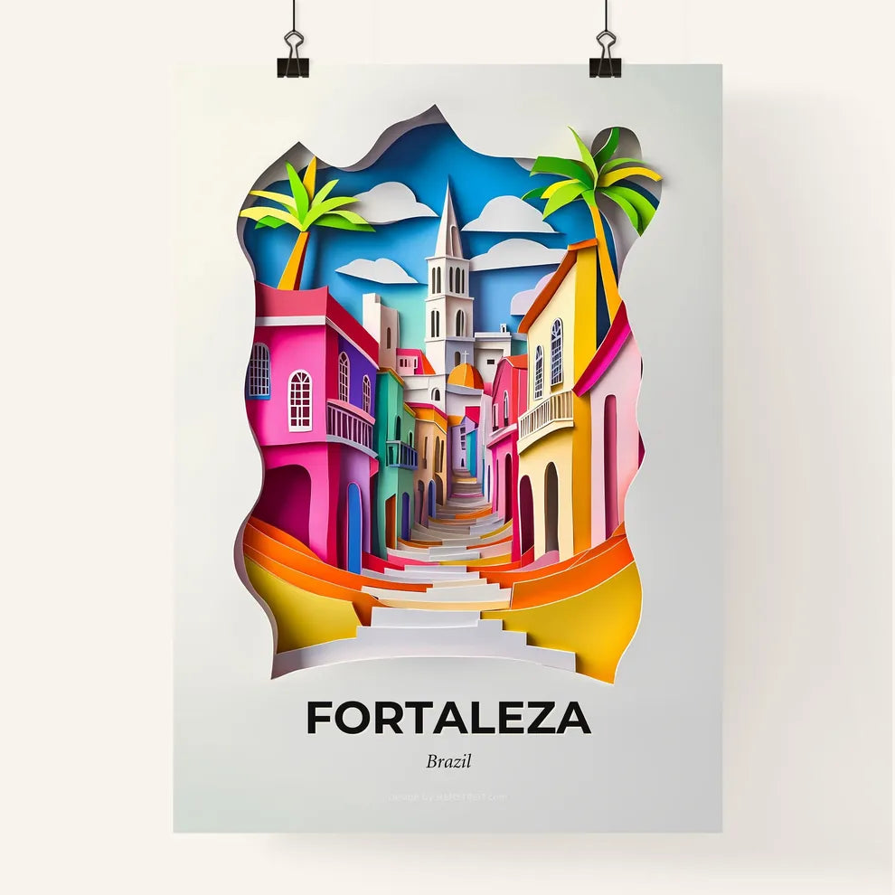 Vivid Fortaleza, Brazil, Colorful Poster