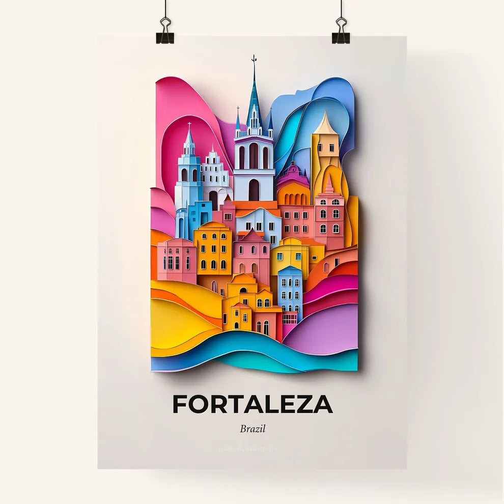 Vivid Fortaleza, Brazil, Colorful Poster