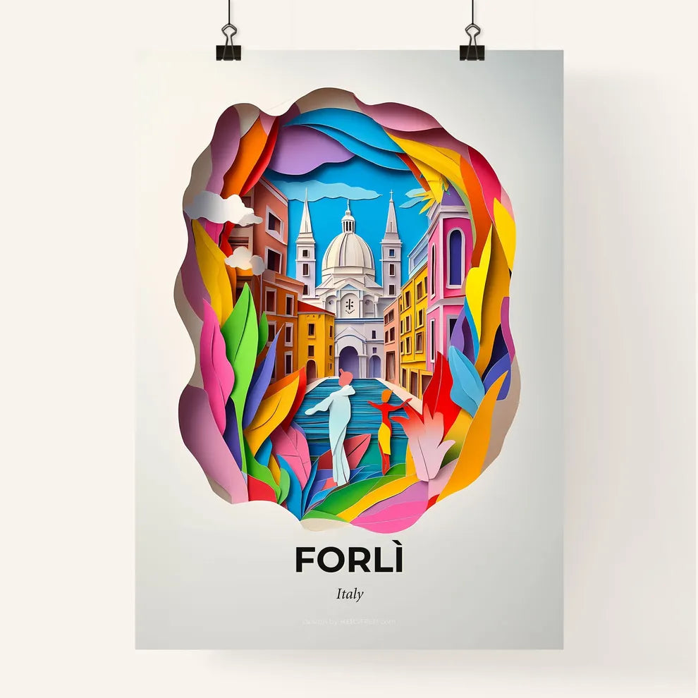 Vivid Forlì, Italy, Colorful Poster