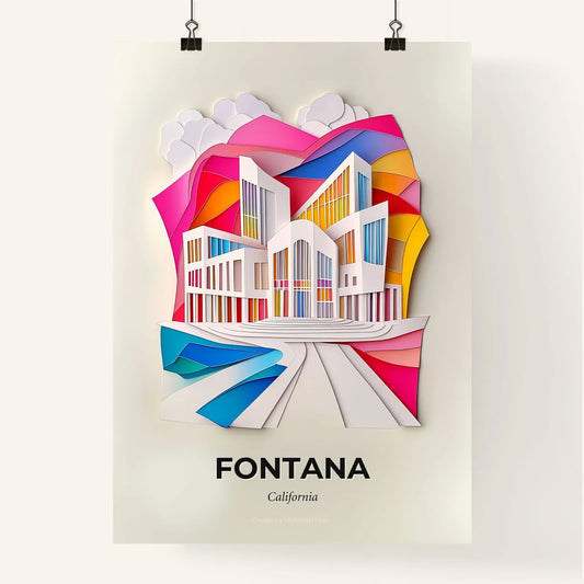 Vivid Fontana, California, Colorful Poster