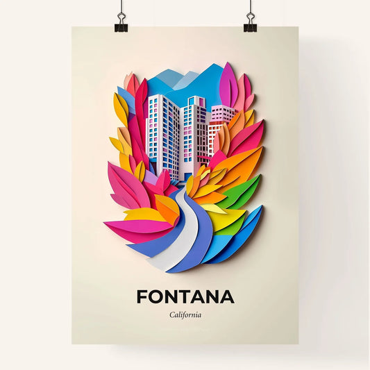 Vivid Fontana, California, Colorful Poster