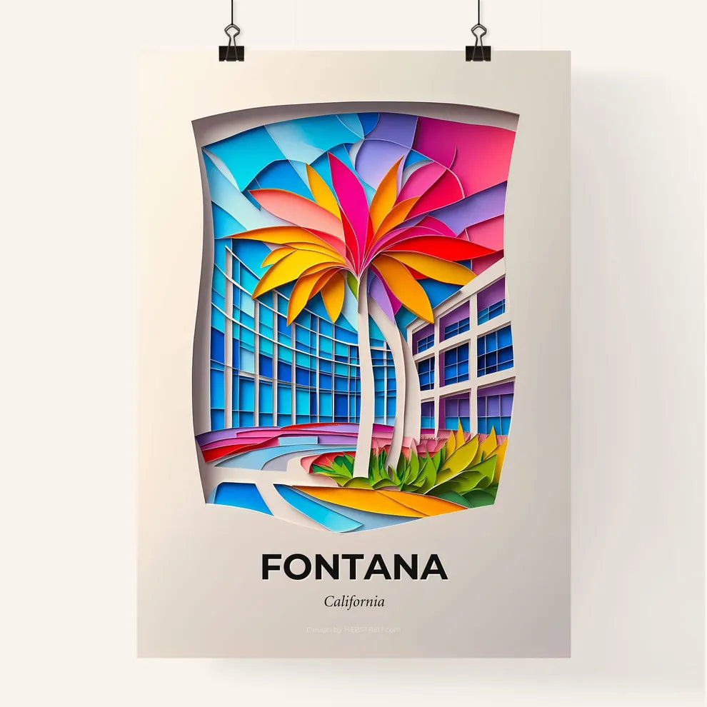 Vivid Fontana, California, Colorful Poster