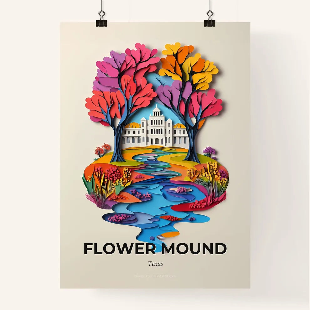 Vivid Flower Mound, Texas, Colorful Poster