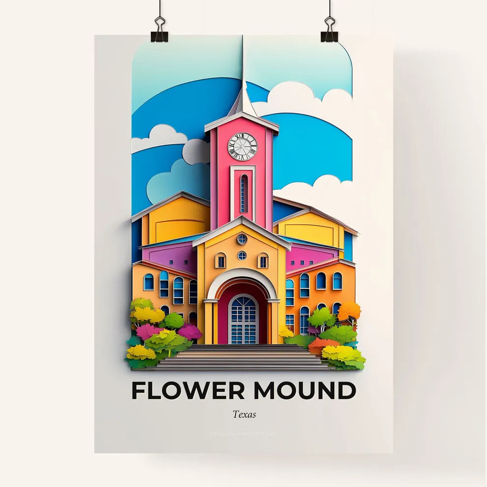 Vivid Flower Mound, Texas, Colorful Poster