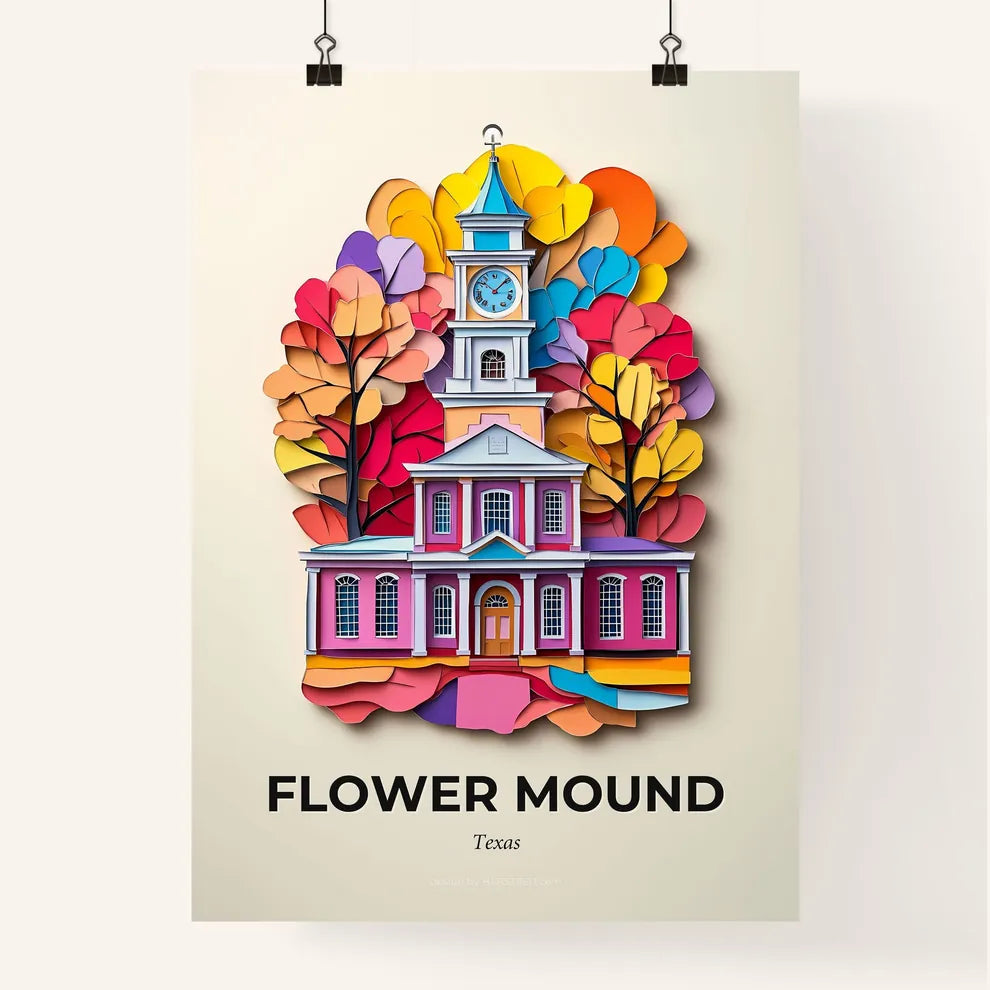 Vivid Flower Mound, Texas, Colorful Poster