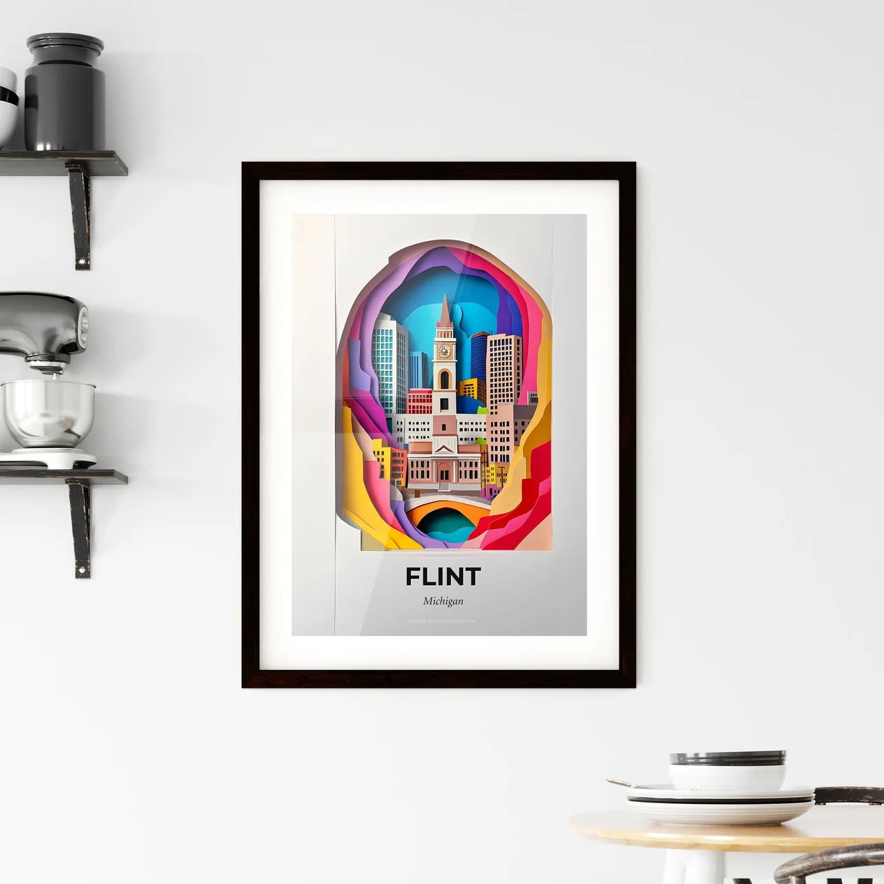 Vivid Flint, Michigan, Framed Wall Art