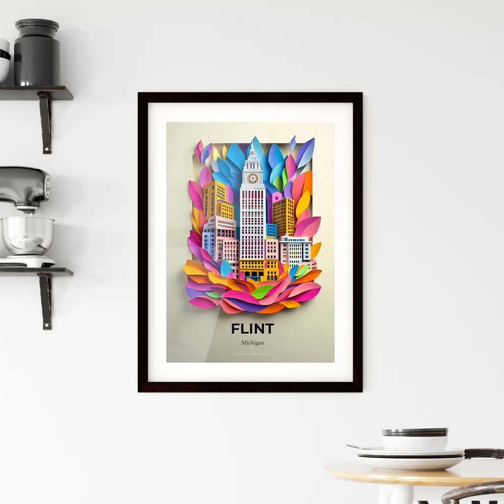 Vivid Flint, Michigan, Framed Wall Art