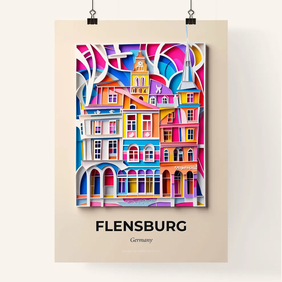 Vivid Flensburg, Germany, Colorful Poster