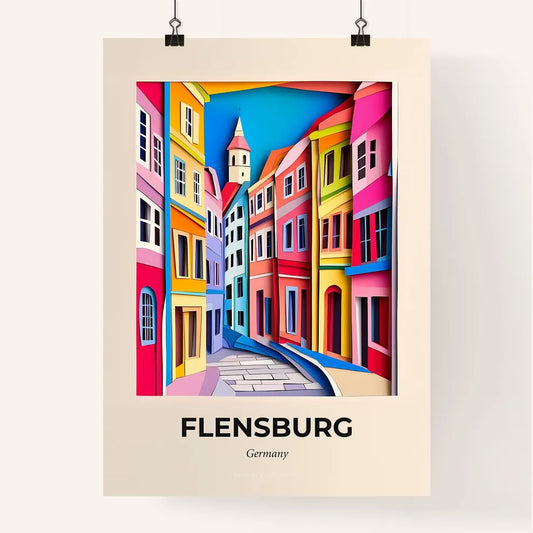 Vivid Flensburg, Germany, Colorful Poster
