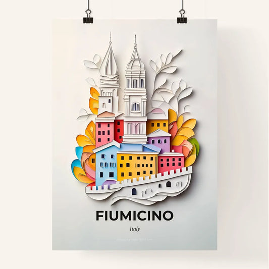 Vivid Fiumicino, Italy, Colorful Poster