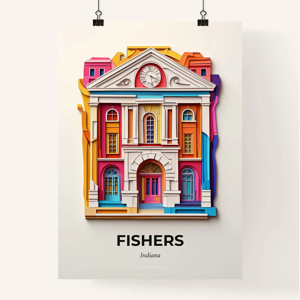 Vivid Fishers, Indiana, Colorful Poster