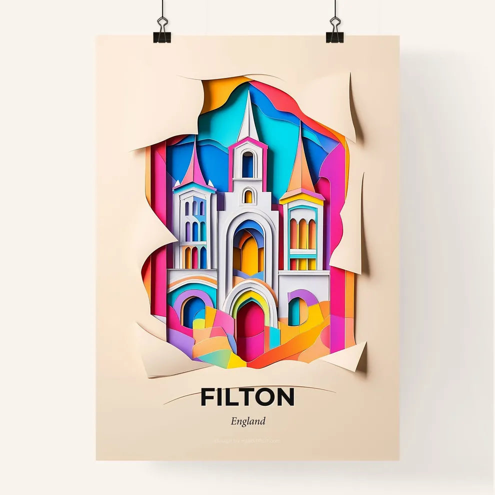 Vivid Filton, England, Colorful Poster