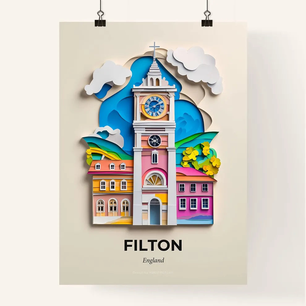 Vivid Filton, England, Colorful Poster