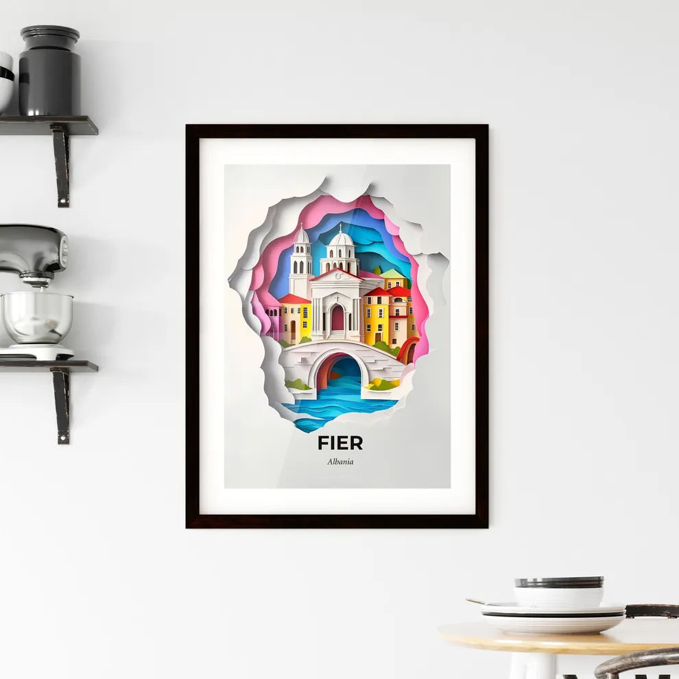 Vivid Fier, Albania, Framed Wall Art