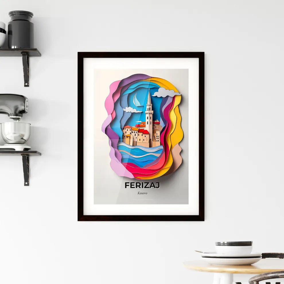 Vivid Ferizaj / Uroševac, Kosovo, Framed Wall Art