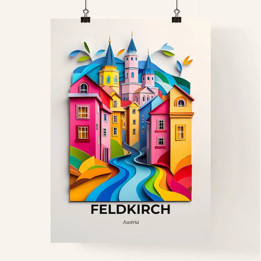 Vivid Feldkirch, Austria, Colorful Poster